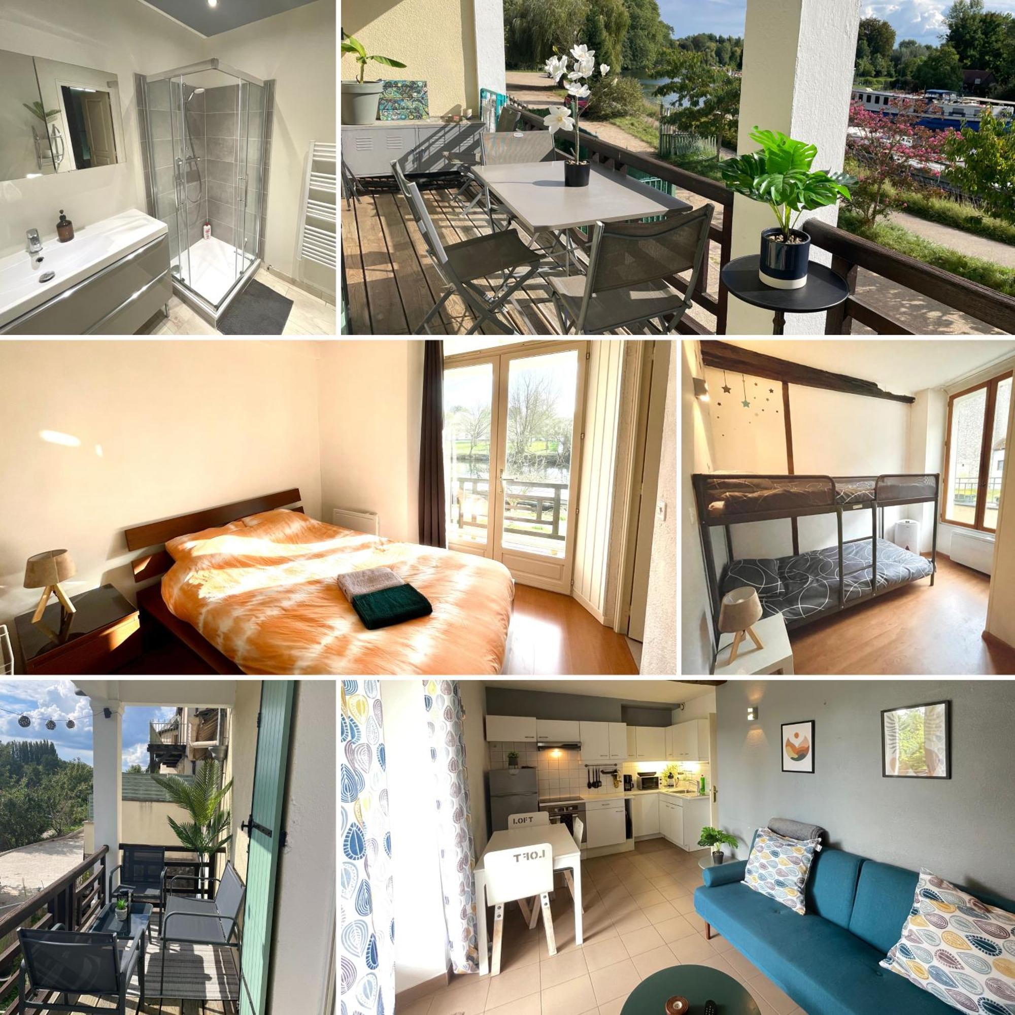 T3-Balcon Plein Sud-Acces Direct Au Bord Du Loing Moret-sur-Loing Exterior foto
